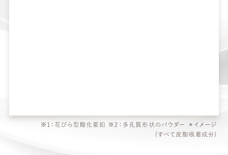 ベタベタ皮脂をサラっと吸着