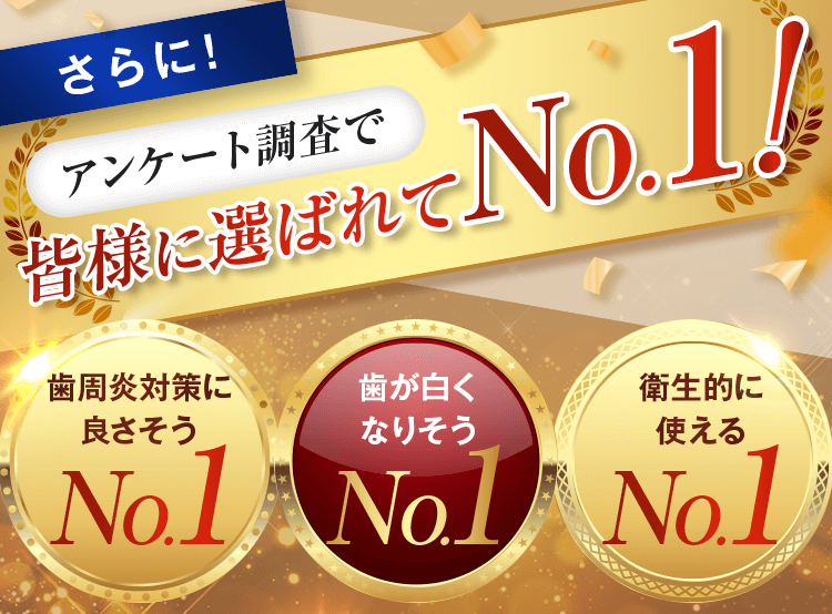 アンケート調査で皆様に選ばれてNo1！