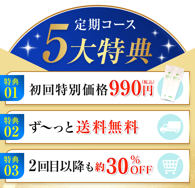 定期コース5大特典