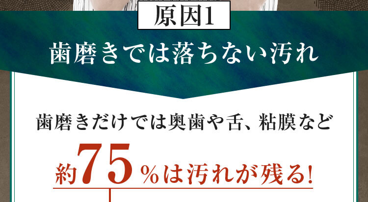 歯磨きでは落ちない汚れ