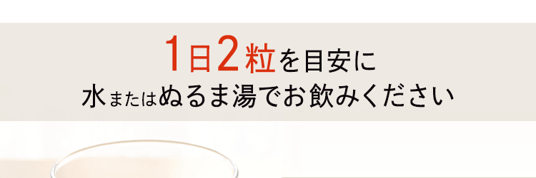 1日2粒を目安にお飲みください