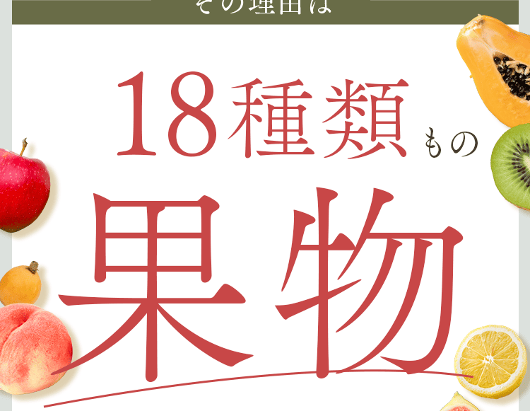 18種類もの果物