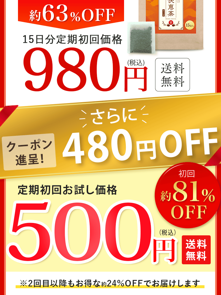 クーポン進呈500円